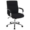 Global Industrial High Back Fabric Task Chair, Black, Fixed Arms, High Back 695622BK